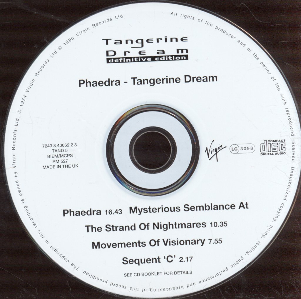Tangerine Dream - Phaedra - Cd