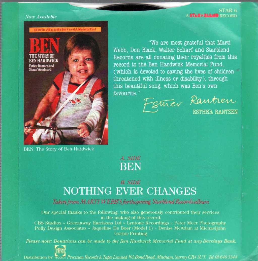Marti Webb - Ben - 7 Inch