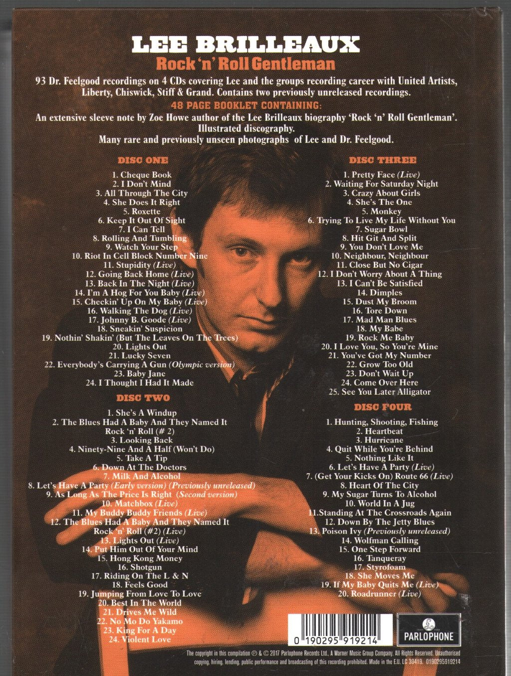 Lee Brilleaux - Rock 'n' Roll Gentleman His Musical Journey With Dr. Feelgood 1974-1994 - Cd Set