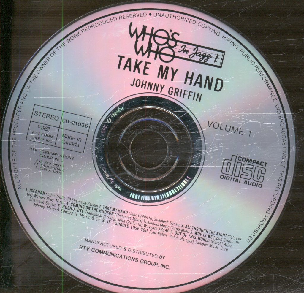 Johnny Griffin - Take My Hand - Cd