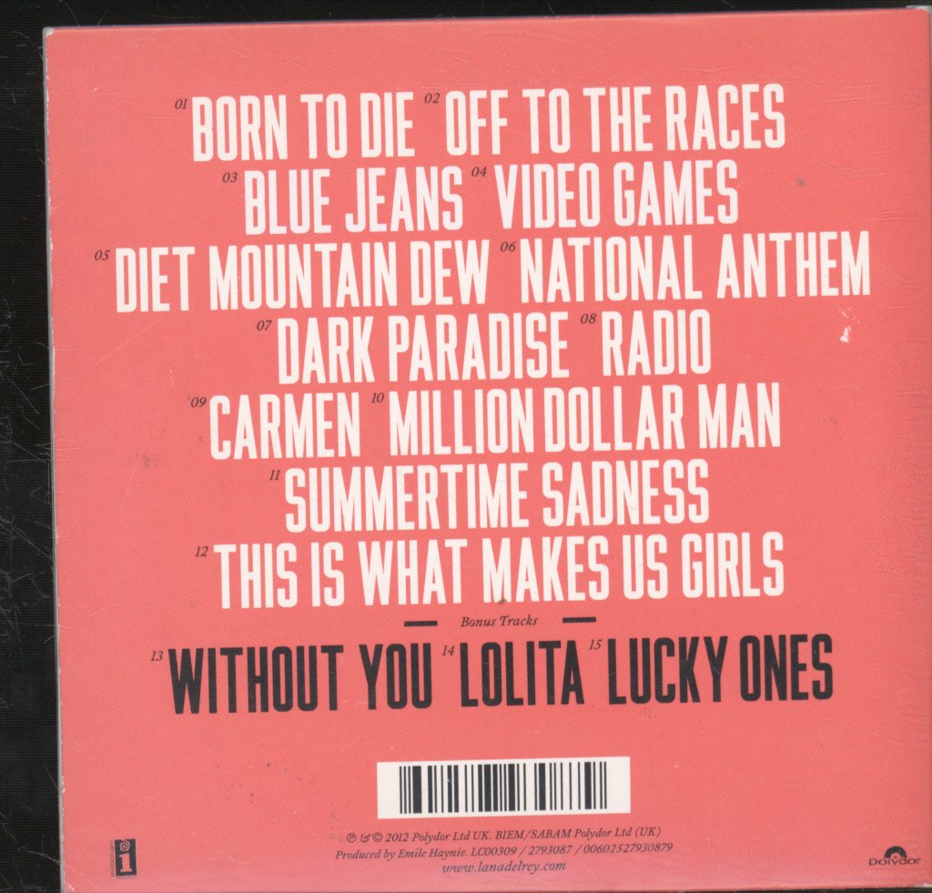 Lana Del Rey - Born To Die - Cd