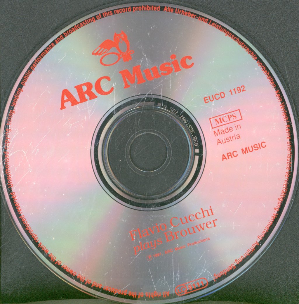 Flavio Cucchi - Plays Brouwer - Cd