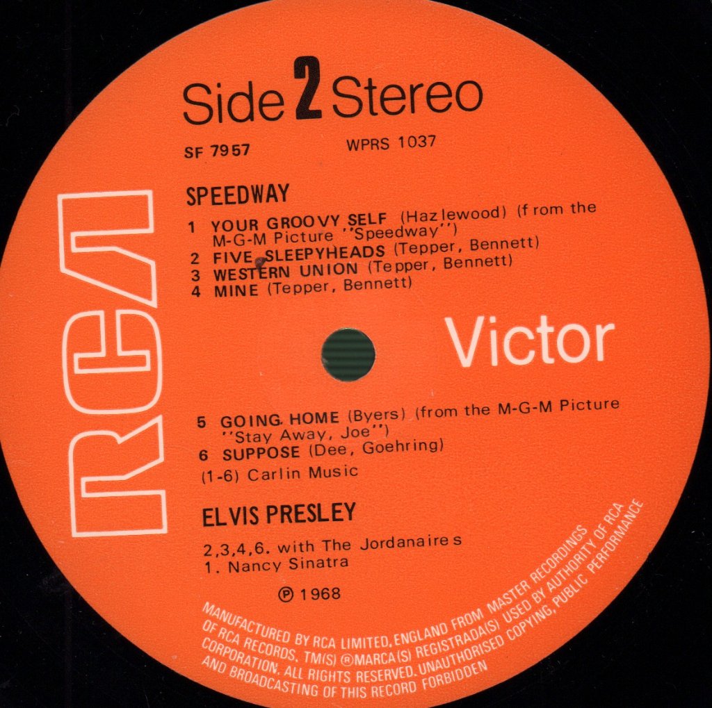 Elvis Presley - Speedway: Original Soundtrack Album - Lp