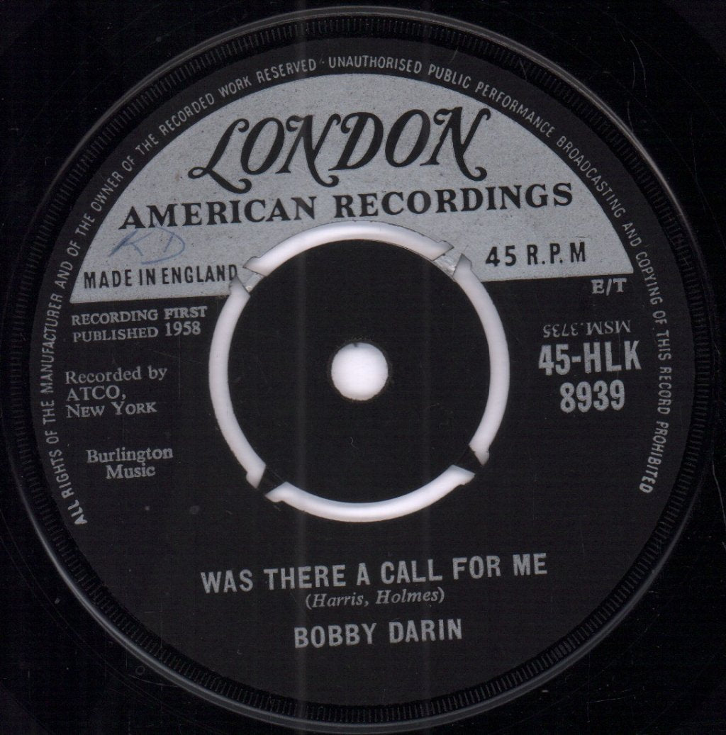 Bobby Darin - Mack The Knife - 7 Inch