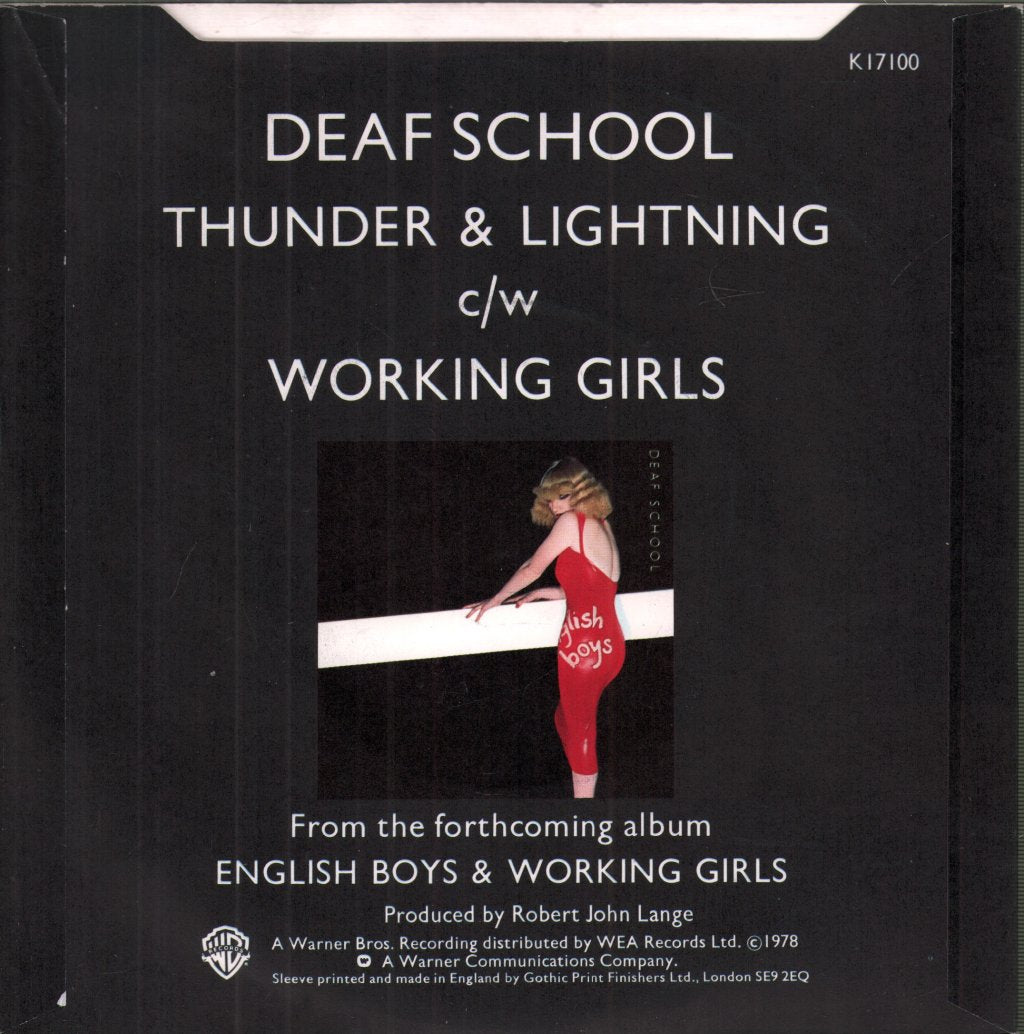 Deaf School - Thunder And Lightning - 7 Inch
