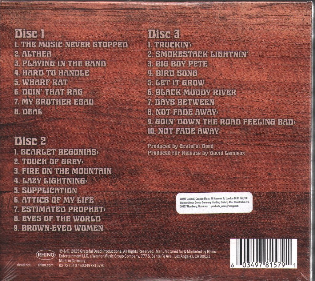 Grateful Dead - The Music Never Stopped - Cd Set