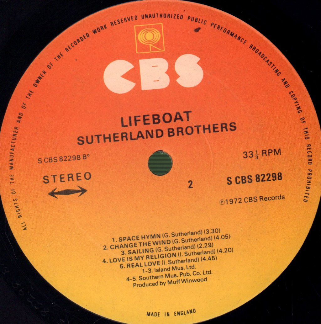 Sutherland Brothers - Lifeboat - Lp