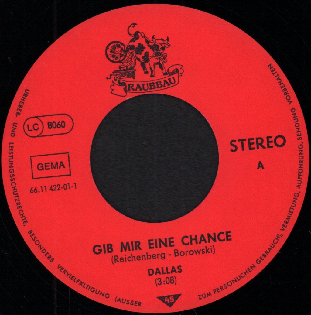 dallas (german rock pop group) - Gib Mir Eine Chance - 7 Inch