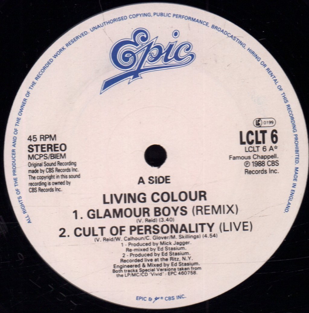 Living Colour - Glamour Boys - 12 Inch