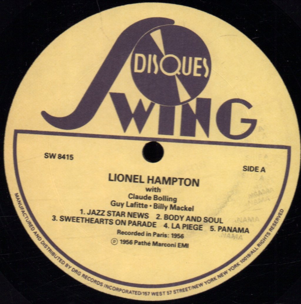 Lionel Hampton - Recorded In Paris 1956 - Lp