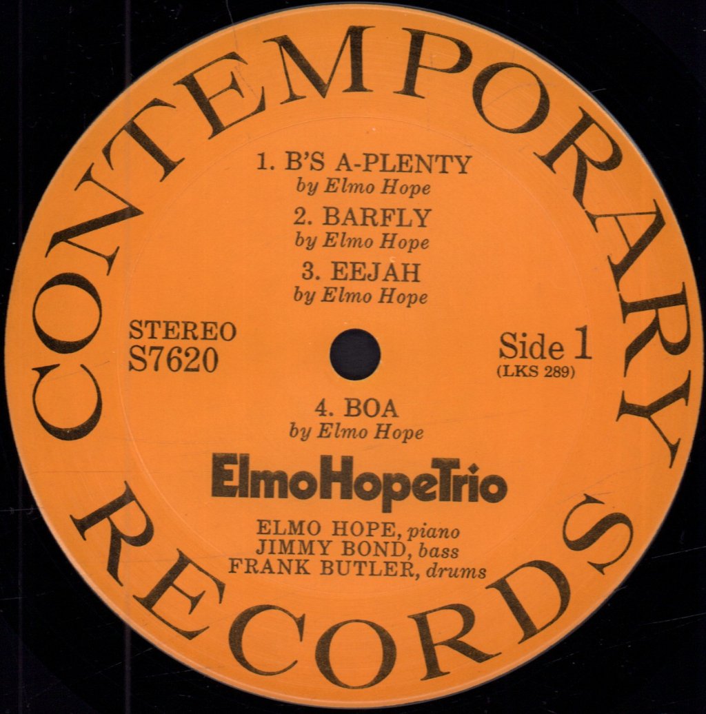 Elmo Hope Trio - Elmo Hope Trio - Lp