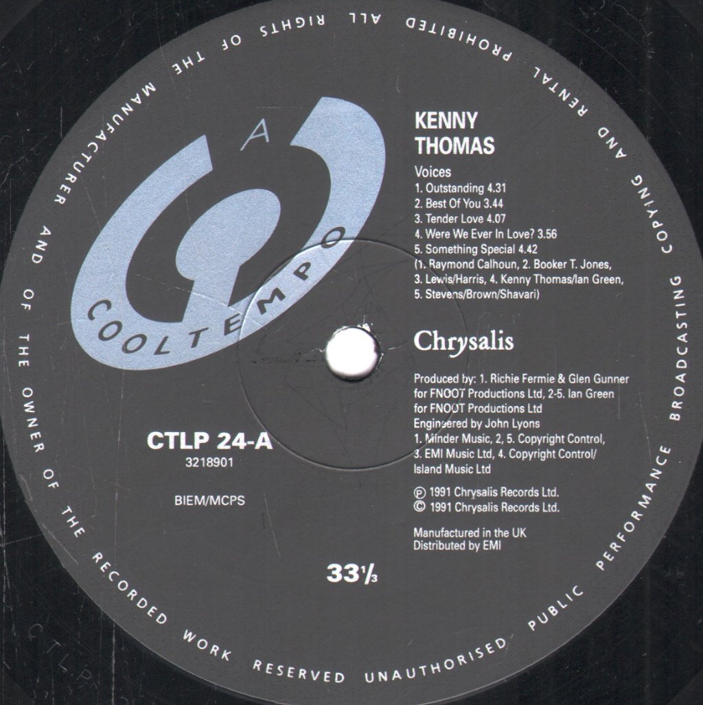 Kenny Thomas - Voices - Lp