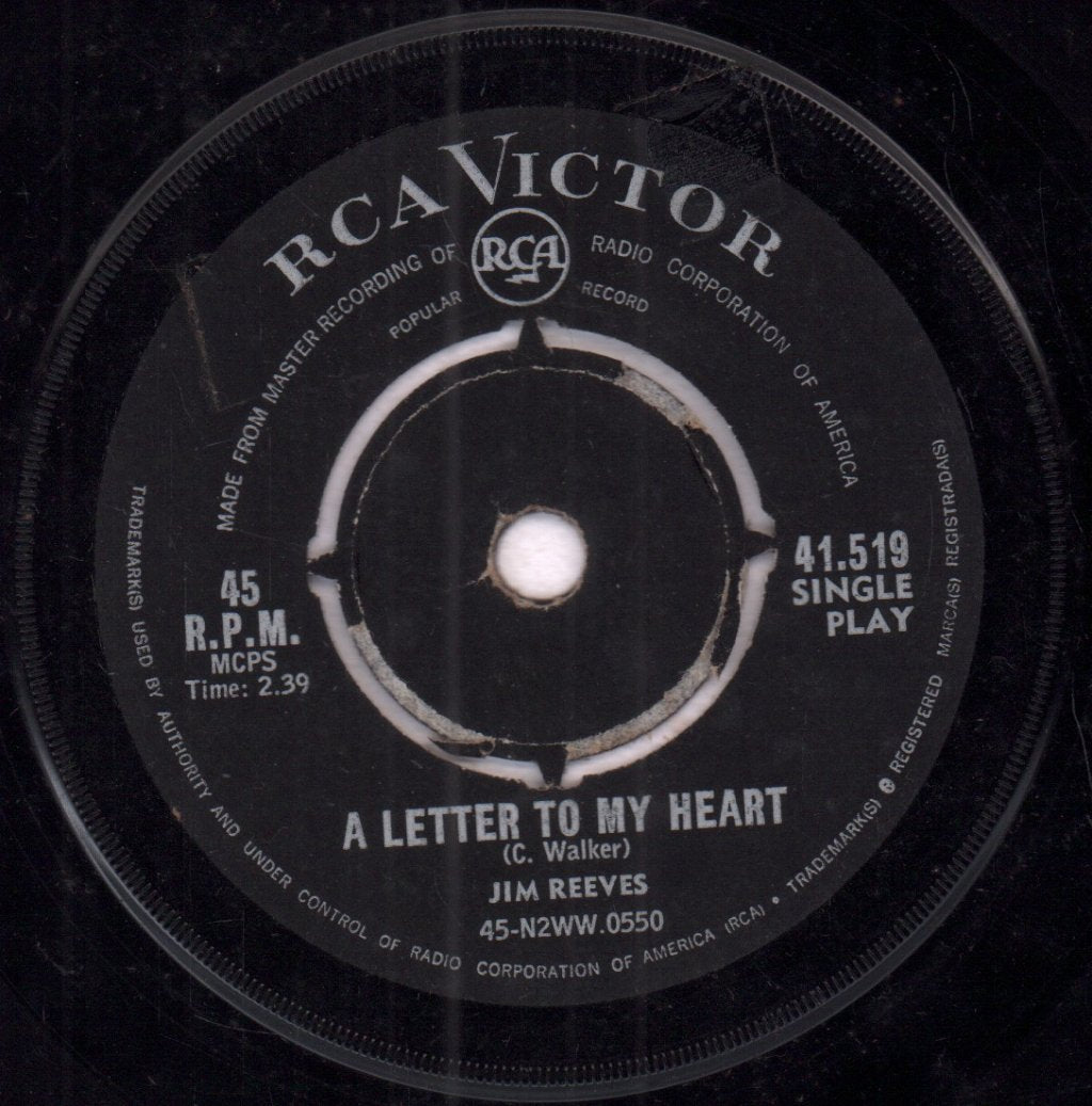 Jim Reeves - Adios Amigo - 7 Inch
