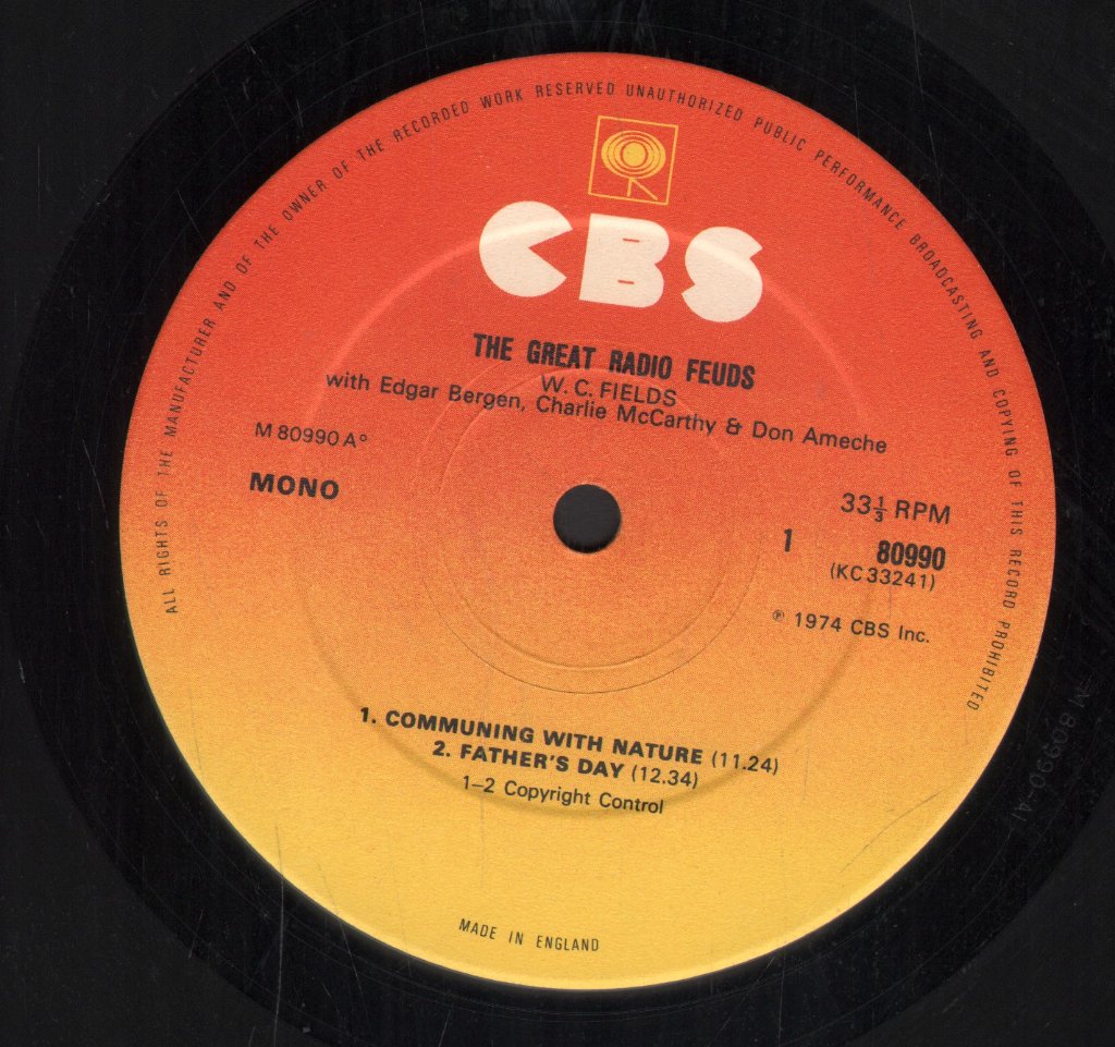 W.c.Fields - Great Radio Feuds - Lp