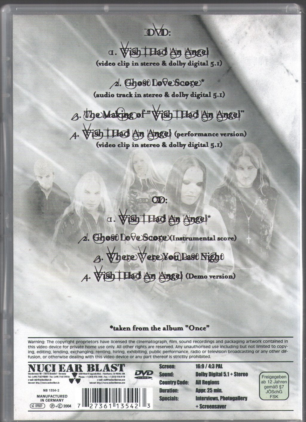 Nightwish - Wish I Had An Angel - Cd/Dvd