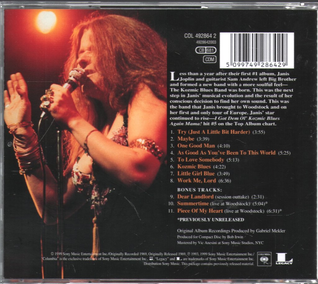 Janis Joplin - I Got Dem Ol' Kozmic Blues Again Mama! - Cd