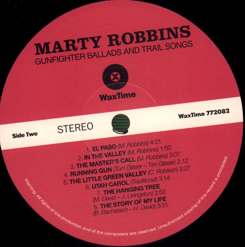 Marty Robbins - Gunfighter Ballads and Trail Songs - Lp
