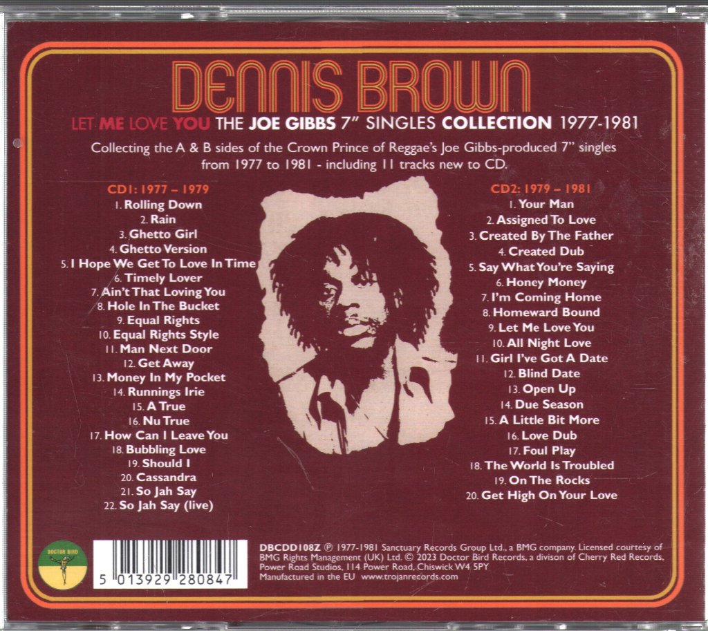 Dennis Brown - Let Me Love You (The Joe Gibbs 7" Singles Collection 1977-1981) - Double Cd