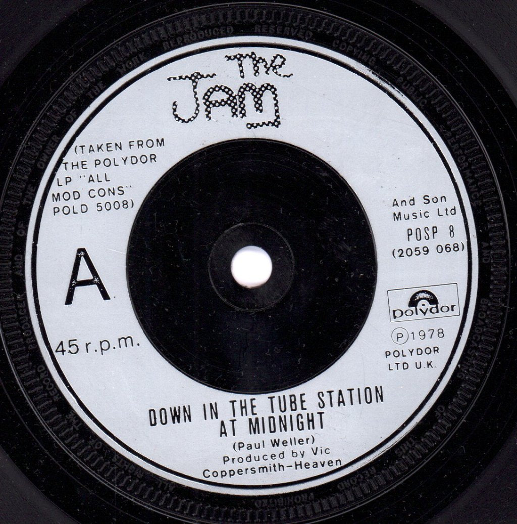 Jam - Down In The Tube Station At Midnight - 7 Inch