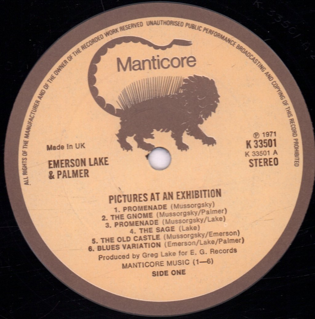 Emerson Lake And Palmer - Pictures At An Exhibition - Lp