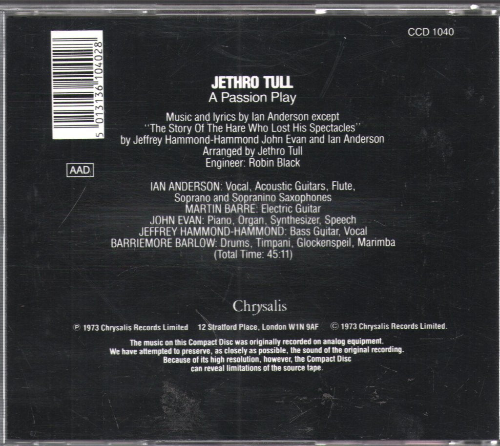 Jethro Tull - A Passion Play - Cd