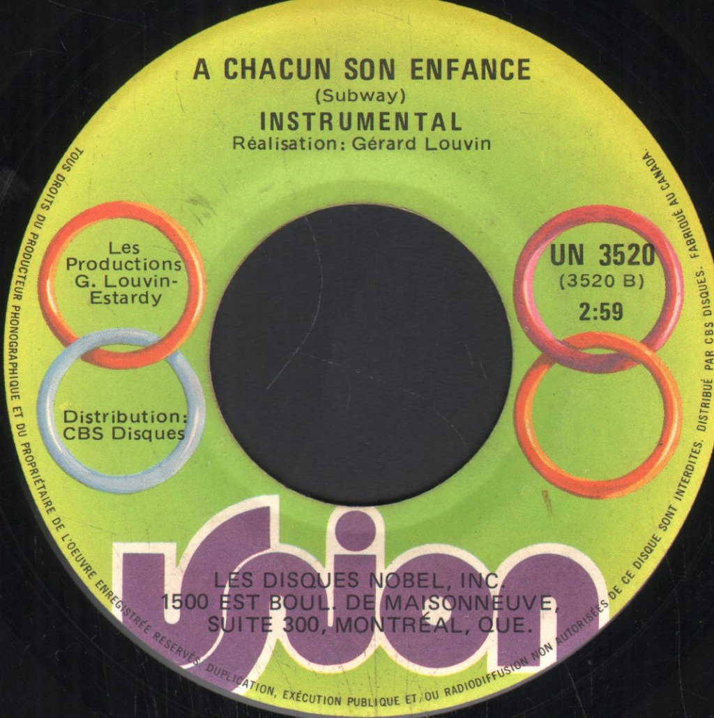 Recreation - A Chacun Son Enfance - 7 Inch