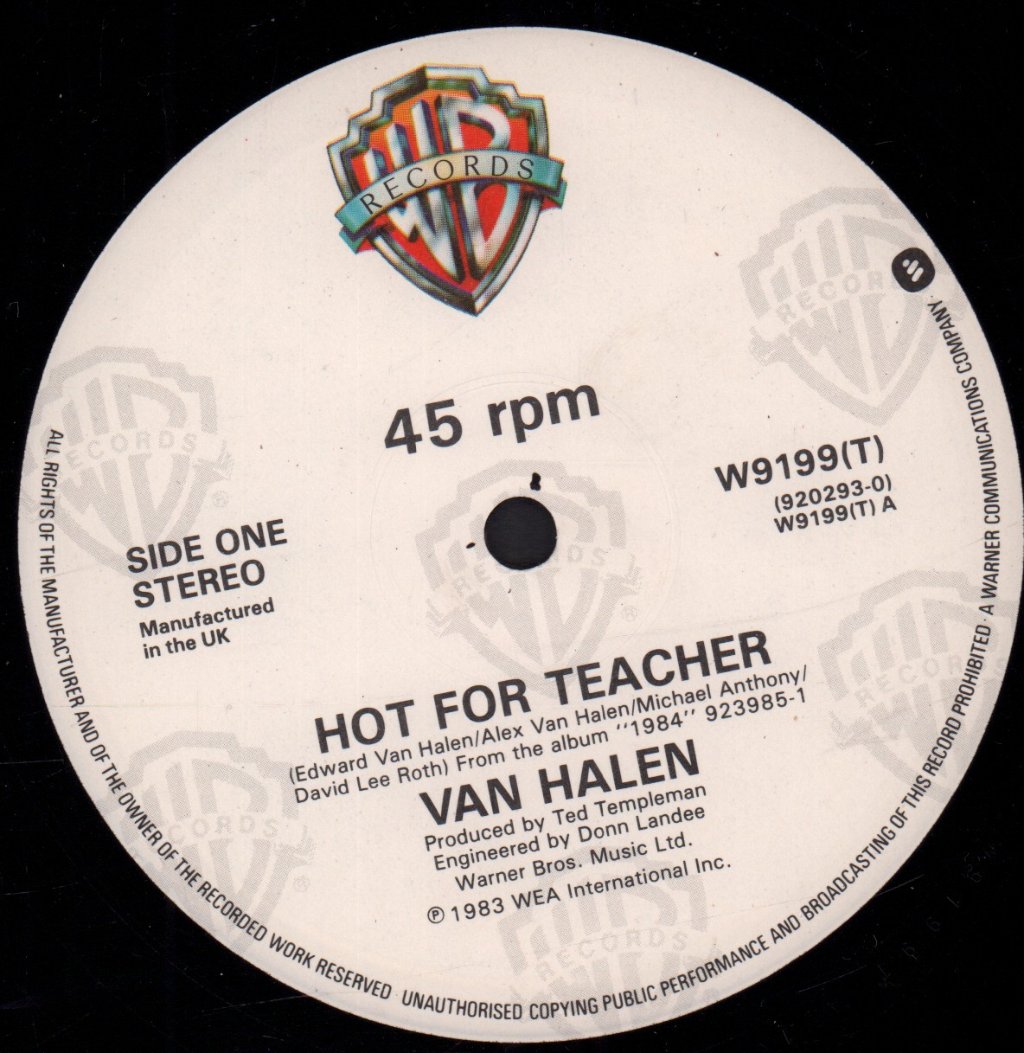 Van Halen - Hot For Teacher - 12 Inch
