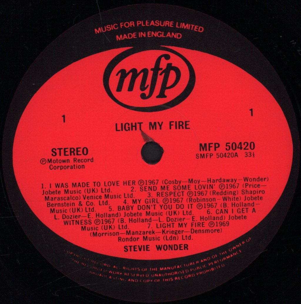 Stevie Wonder - Light My Fire - Lp