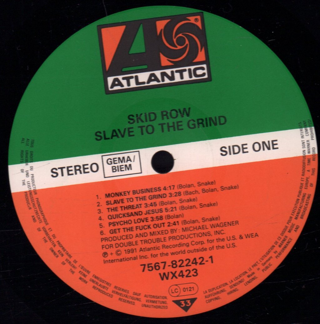 Skid Row - Slave To The Grind - Lp