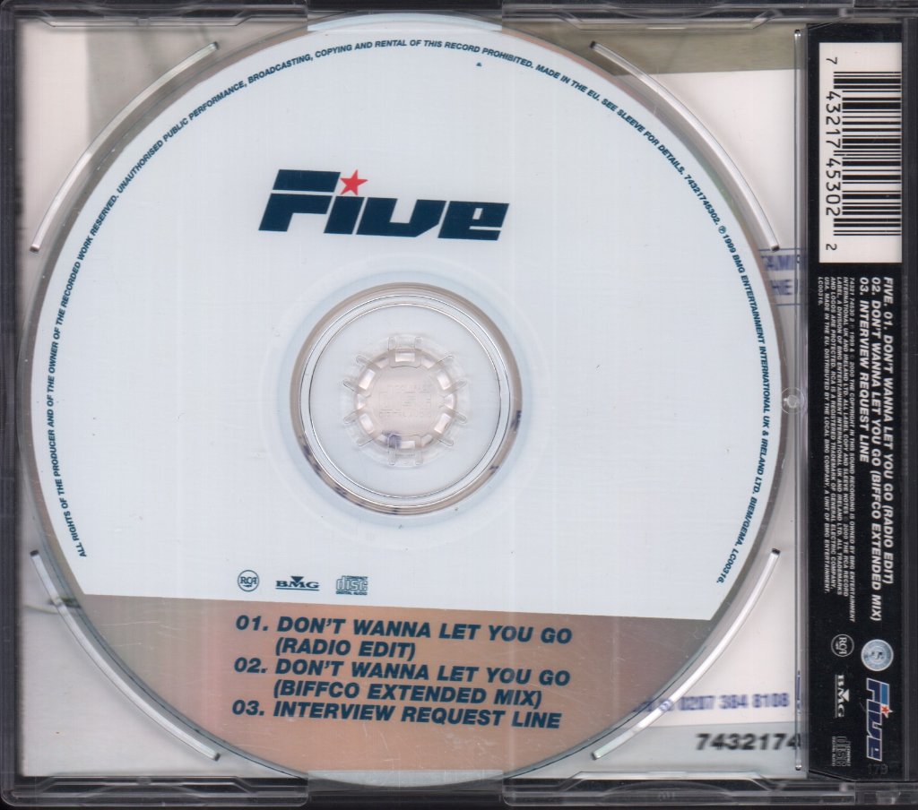 Five (Pop) - Don't Wanna Let You Go - Cd