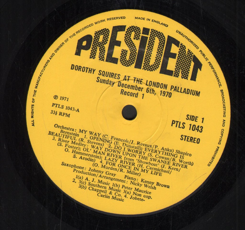 Dorothy Squires - At The London Palladium - Double Lp