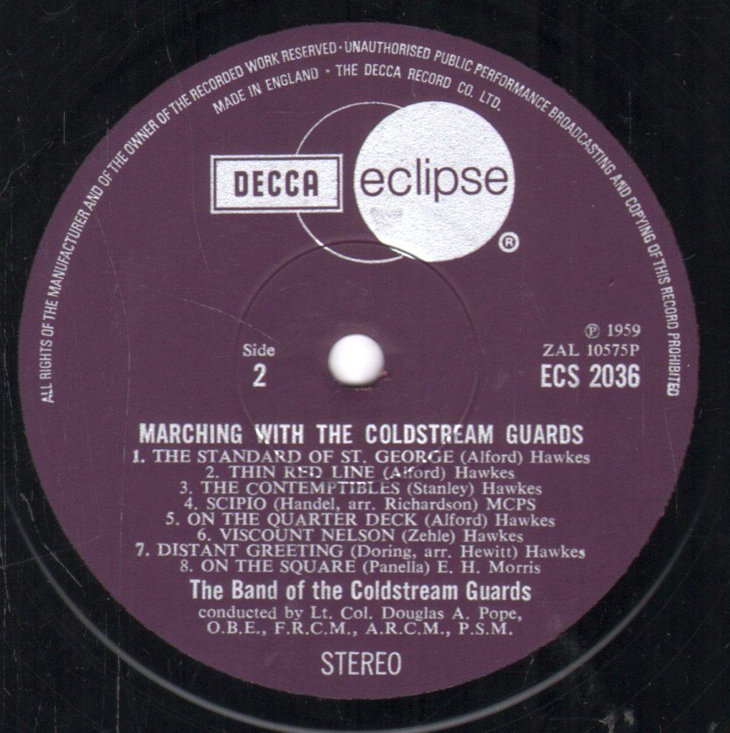 Band Of The Coldstream Guards - Marching With The - Lp