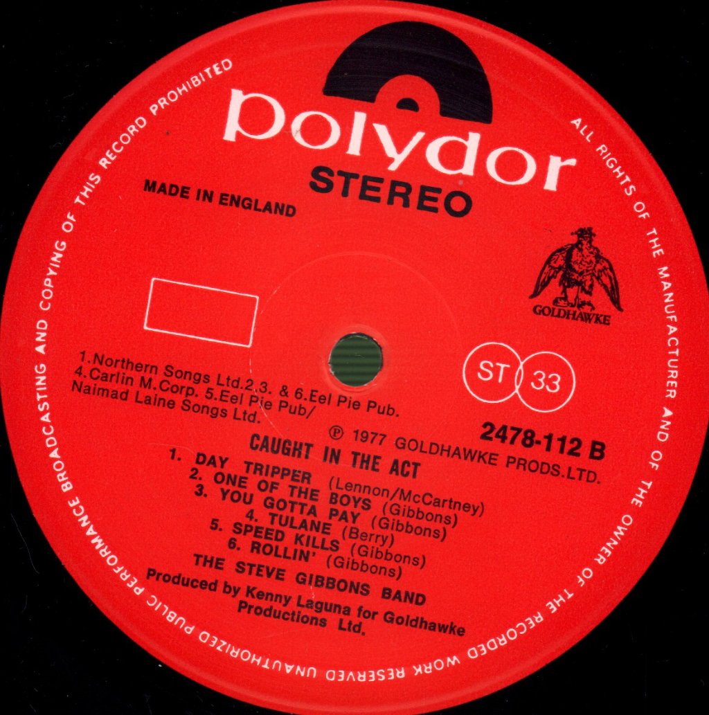 Steve Gibbons Band - Caught In The Act (Live) - Lp
