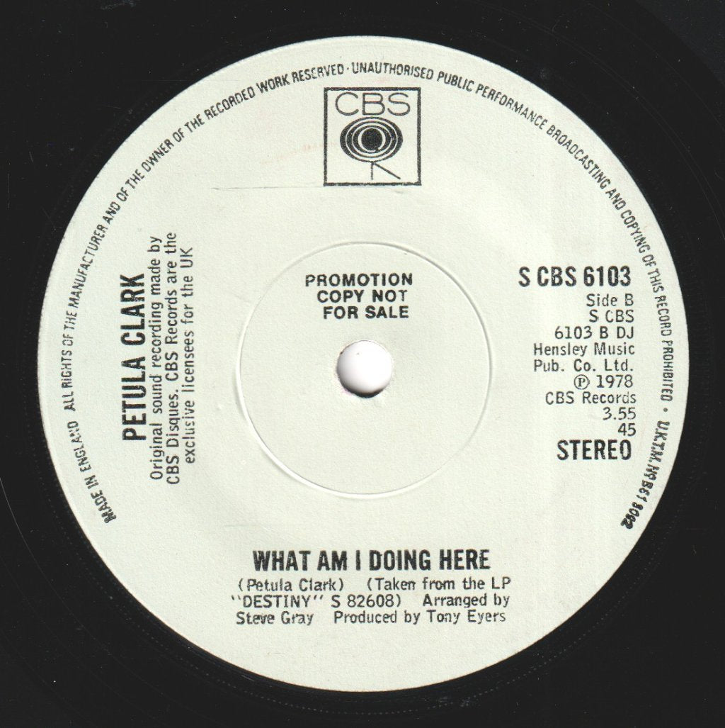 Petula Clark - I'm Not In Love - 7 Inch