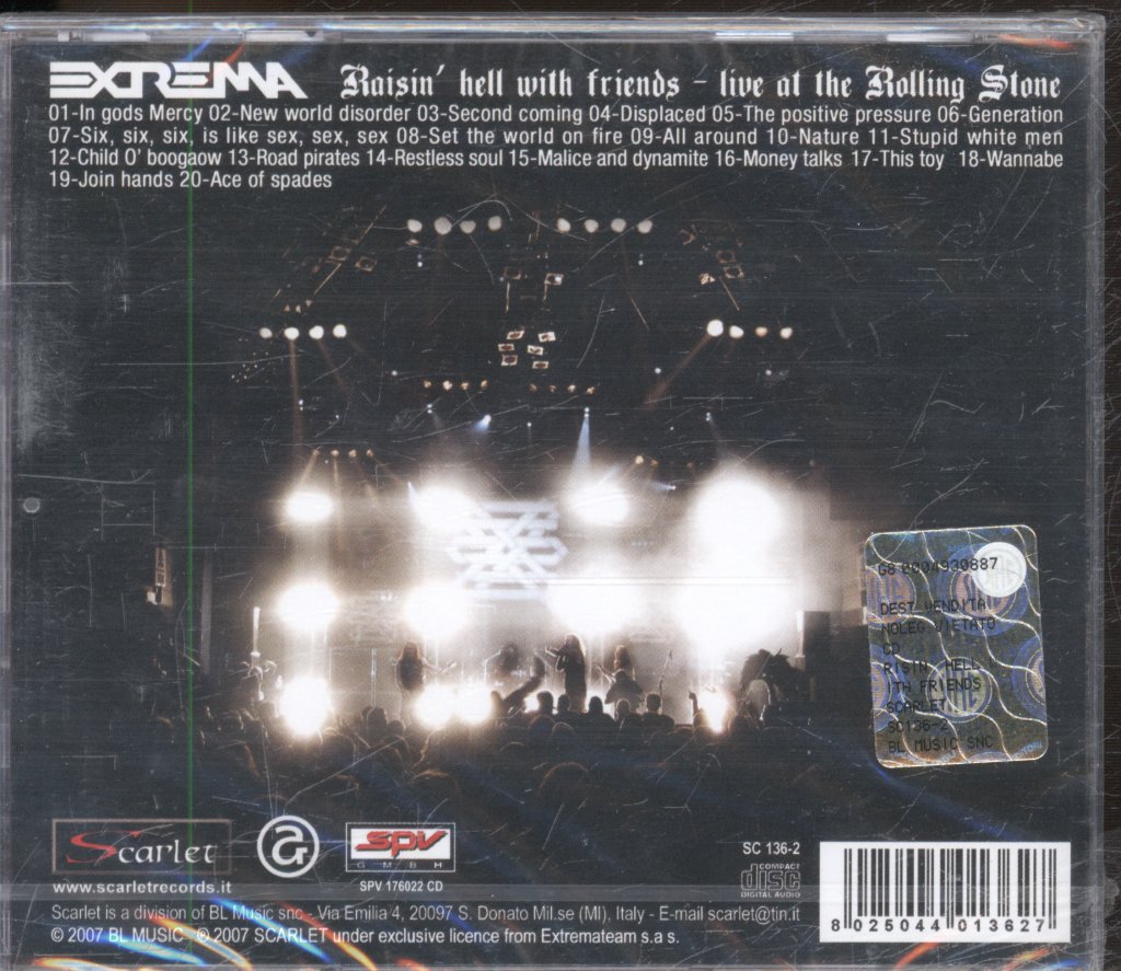 Extrema - Raisin' Hell With Friends - Live At The Rolling Stone - Cd