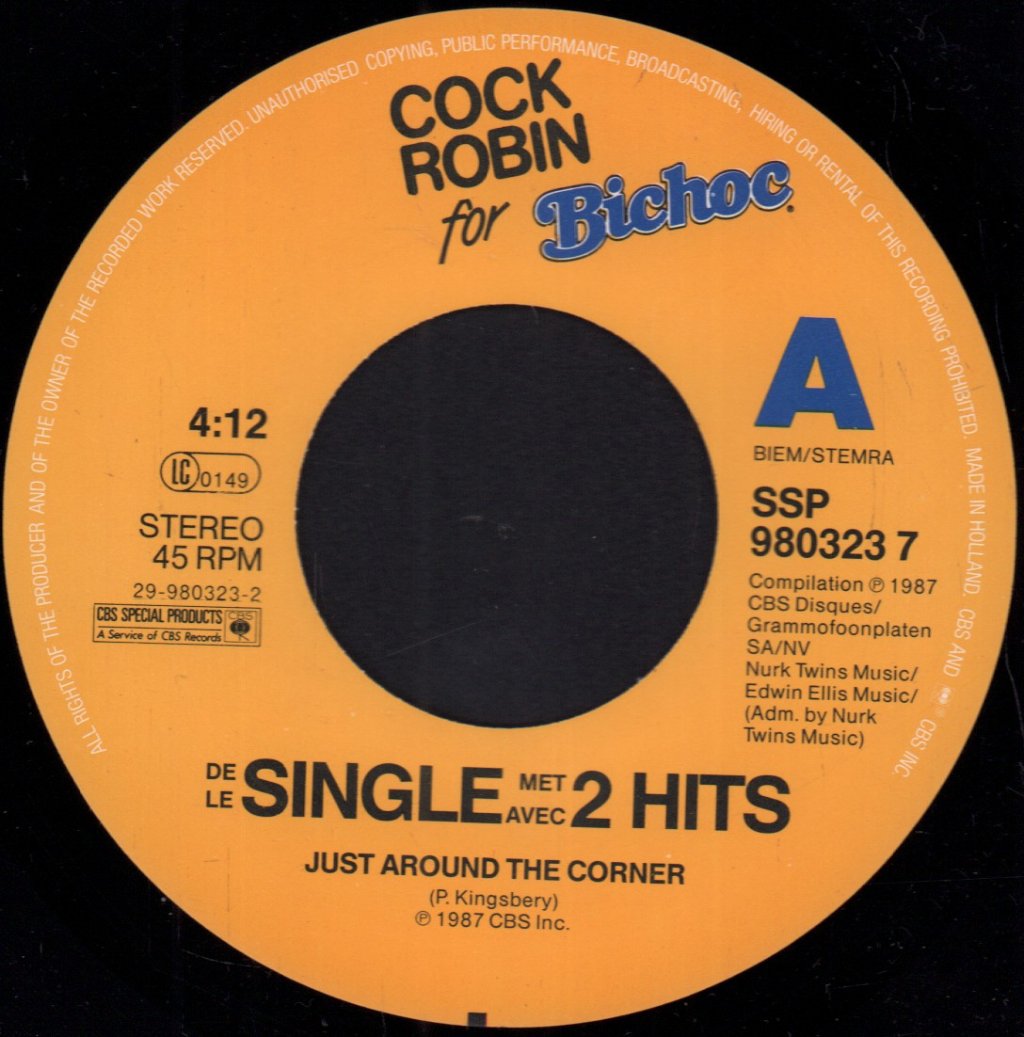 Don Johnson / Cock Robin - Voice On A Hotline / Just Around The Corner - 7 Inch