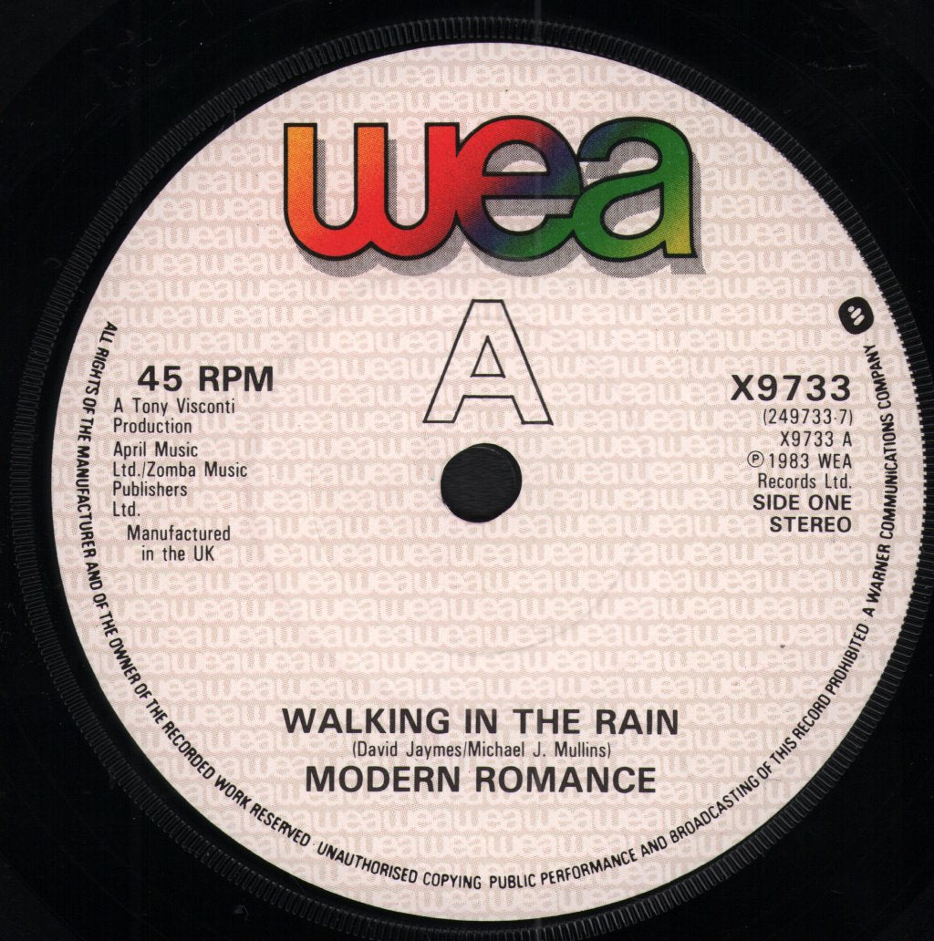 Modern Romance - Walking In The Rain - 7 Inch