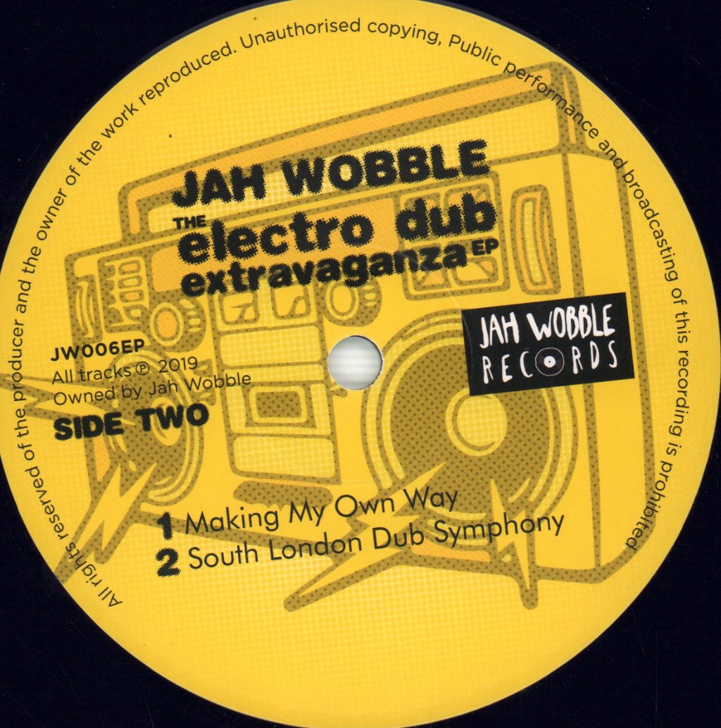 Jah Wobble - Electro Dub Extravaganza EP - 12 Inch