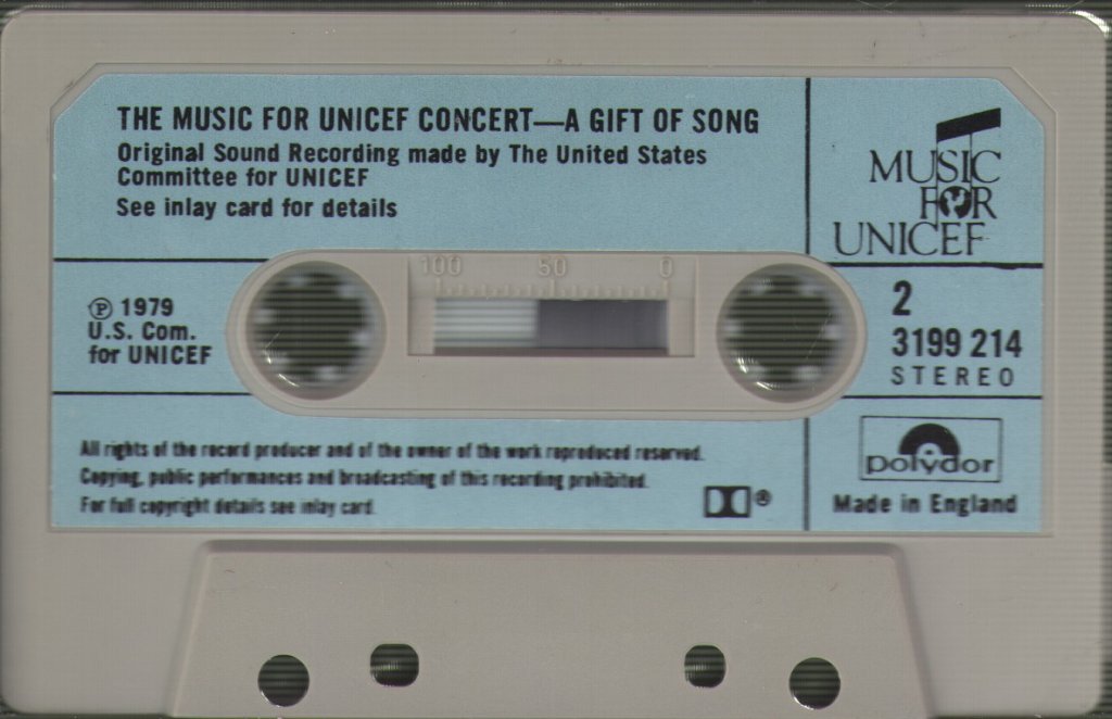 Various Artists - Music For Unicef Concert: A Gift Of Song - Cassette
