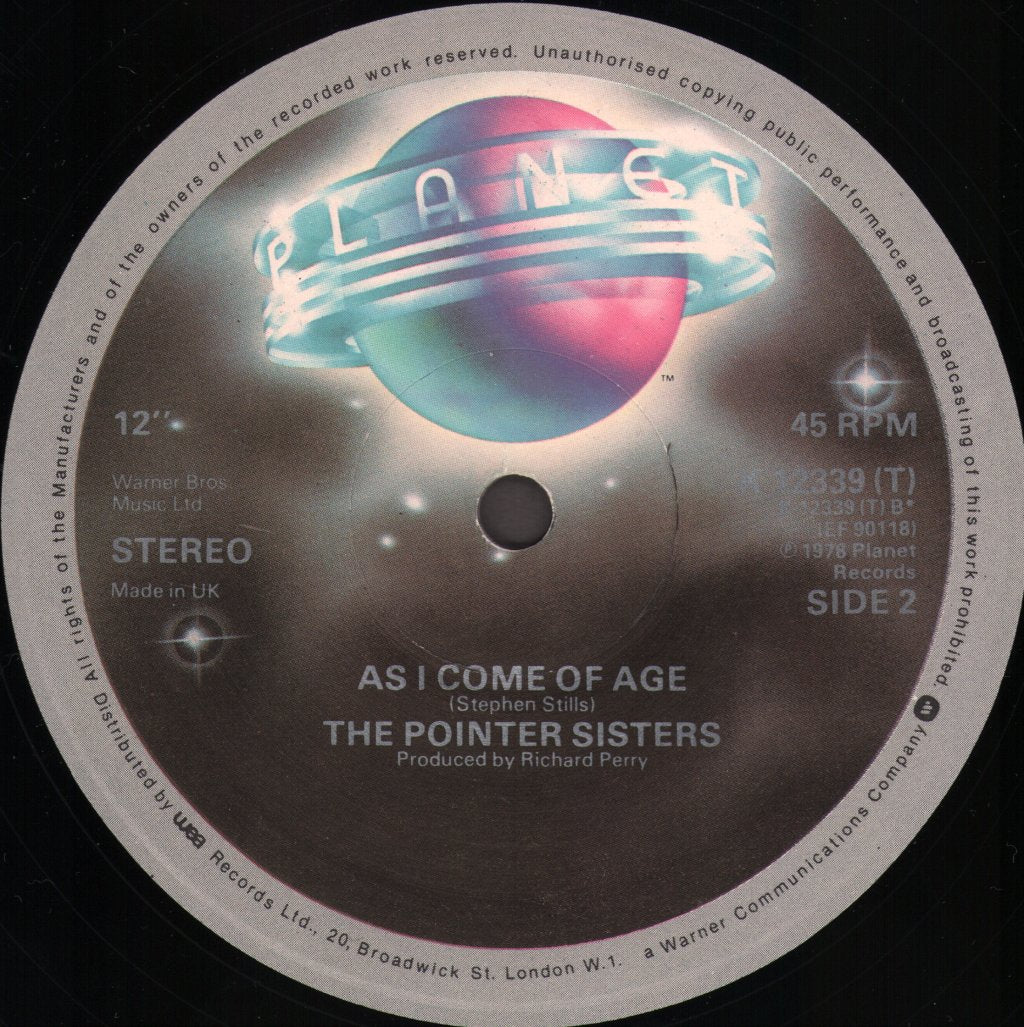 Pointer Sisters - Fire - 12 Inch