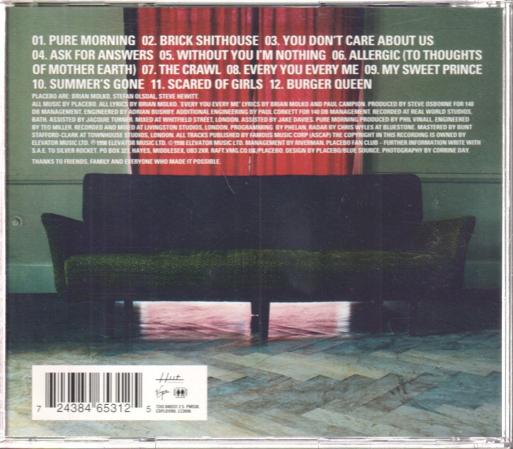 Placebo - Without You I'm Nothing - Cd