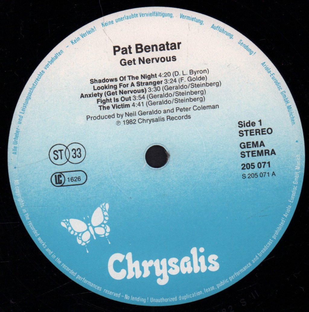 Pat Benatar - Get Nervous - Lp