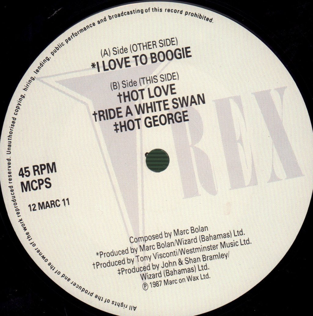 T. Rex - I Love To Boogie - 12 Inch