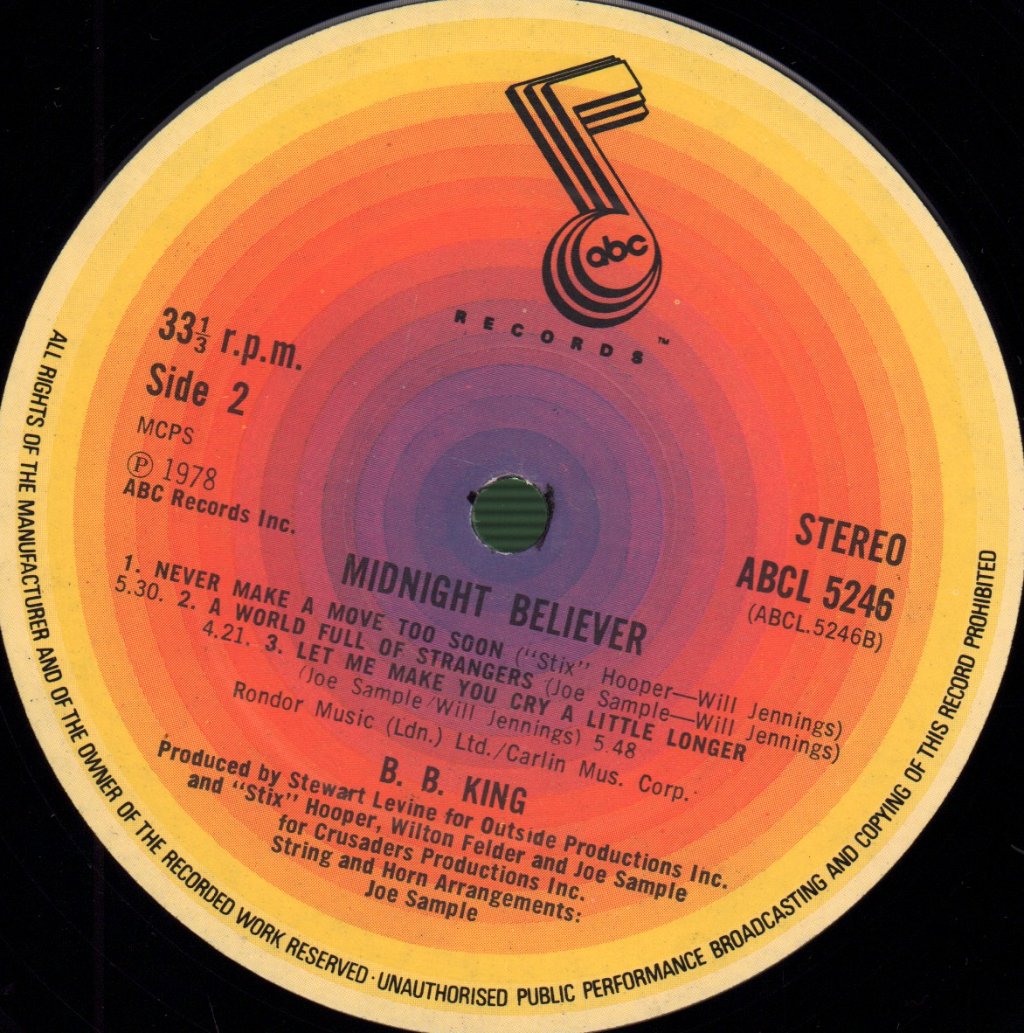 B.B. King - Midnight Believer - Lp