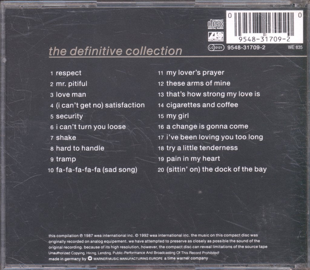 Otis Redding - Dock Of The Bay - The Definitive Collection - Cd