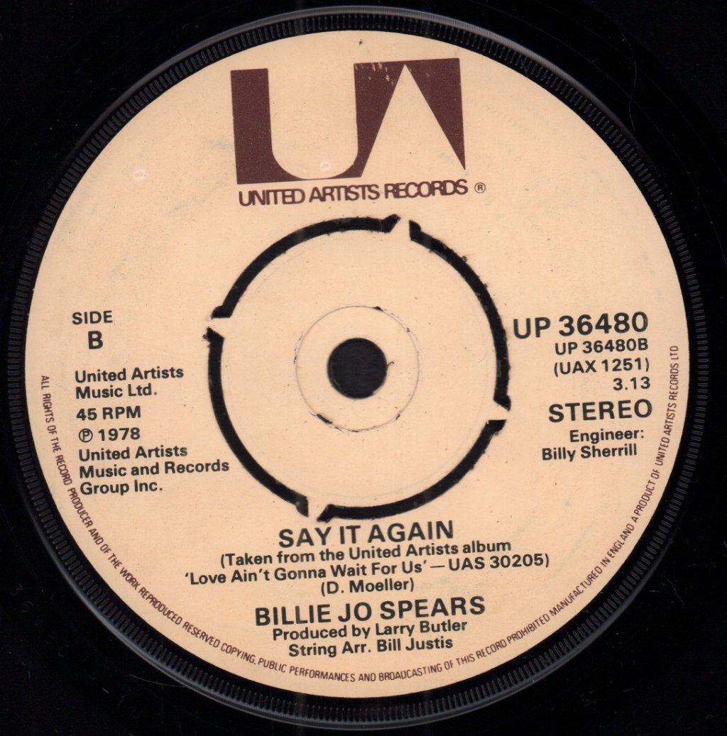 Billie Jo Spears - Love Ain't Gonna Wait For Us - 7 Inch
