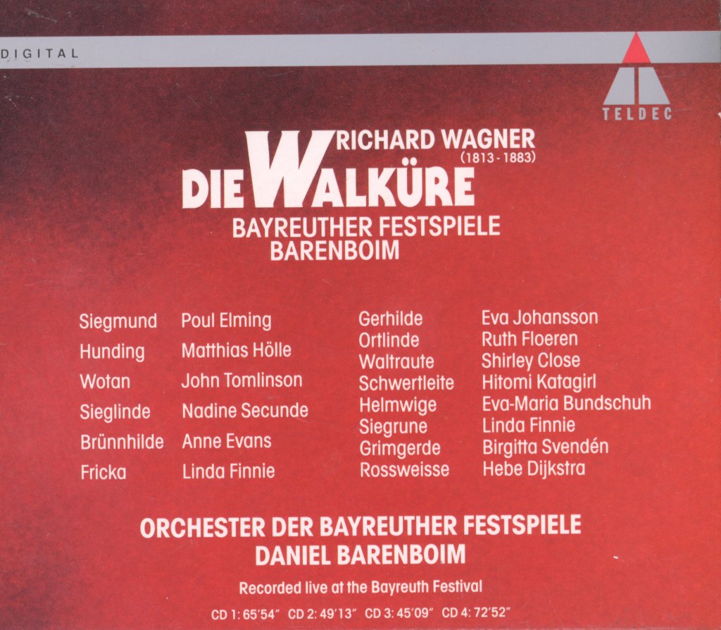 Orchester Der Bayreuther Festspiele, Daniel Barenboim - Wagner - Die Walküre - Cd Set
