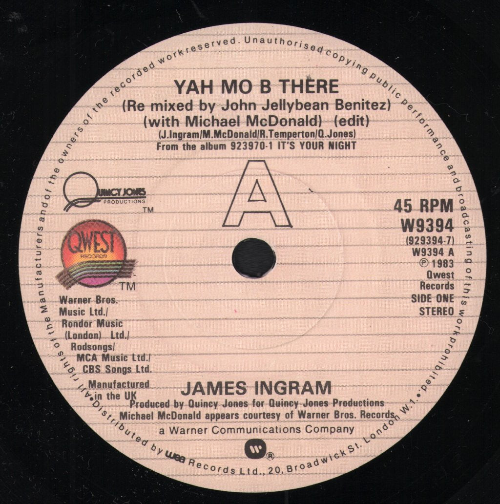 James Ingram - Yah Mo B There - 7 Inch