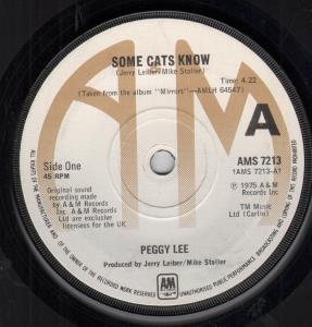 Peggy Lee - Some Cats Know - 7 Inch