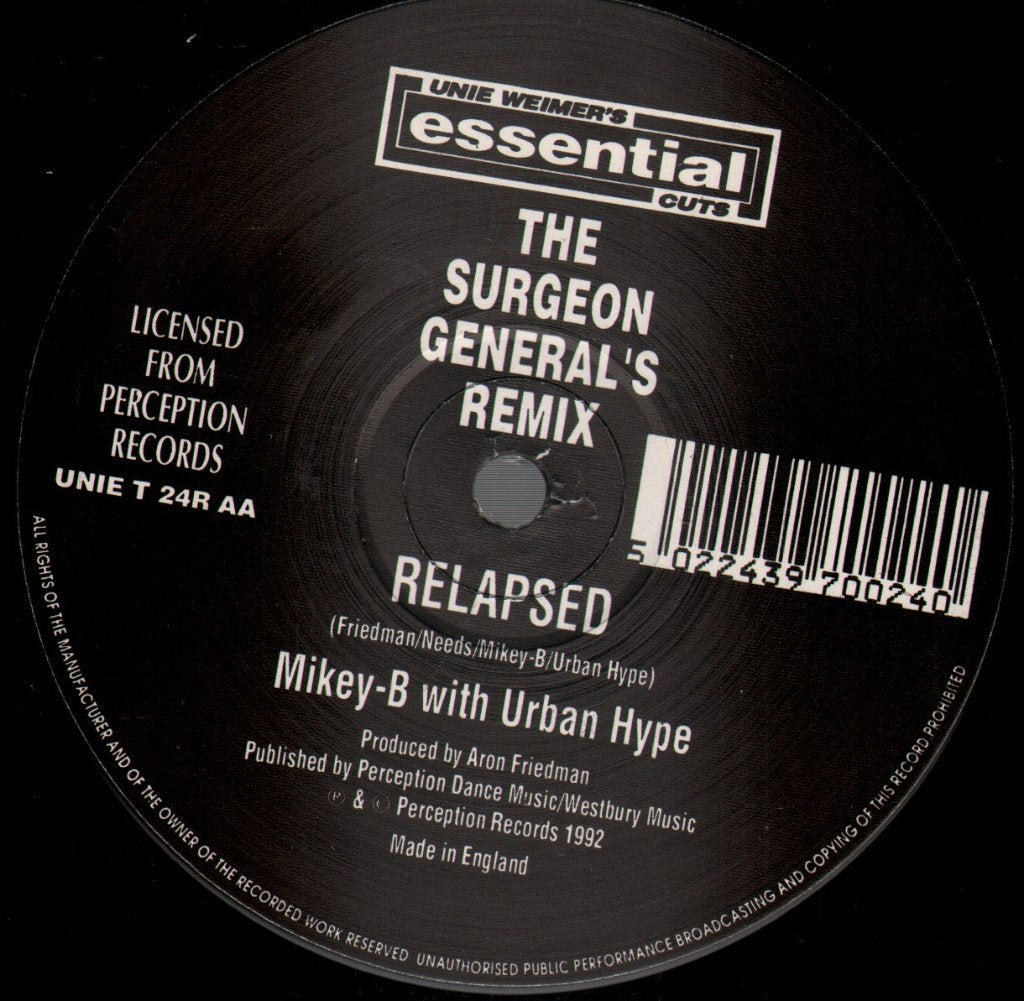 Mikey-B With Urban Hype - JB2/Relapsed (Remix) - 12 Inch